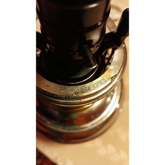 1890s THE B&H (Bradley and Hubbad oil lamp converted to electric "can b turñed b - Picture 6 of 14